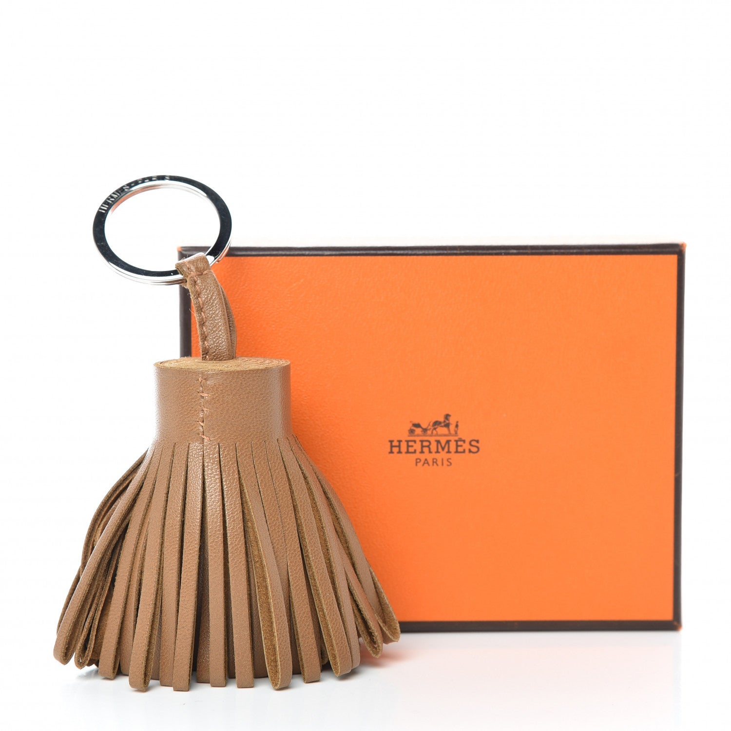 Hermes Lambskin Carmen Tassel Key Holder Gold 3 of 3