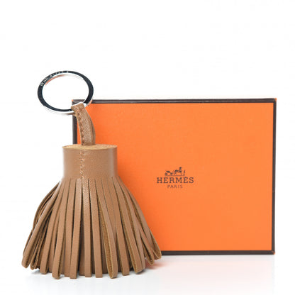 Hermes Lambskin Carmen Tassel Key Holder Gold 3 of 3