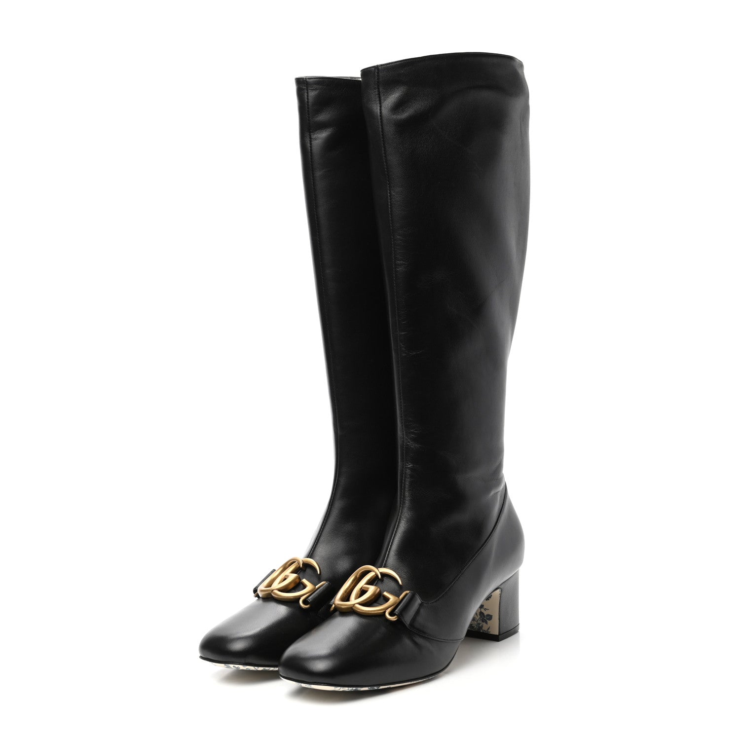 Gucci Malaga Kid GG Victoire 55mm Boots 39 Black 3 of 8