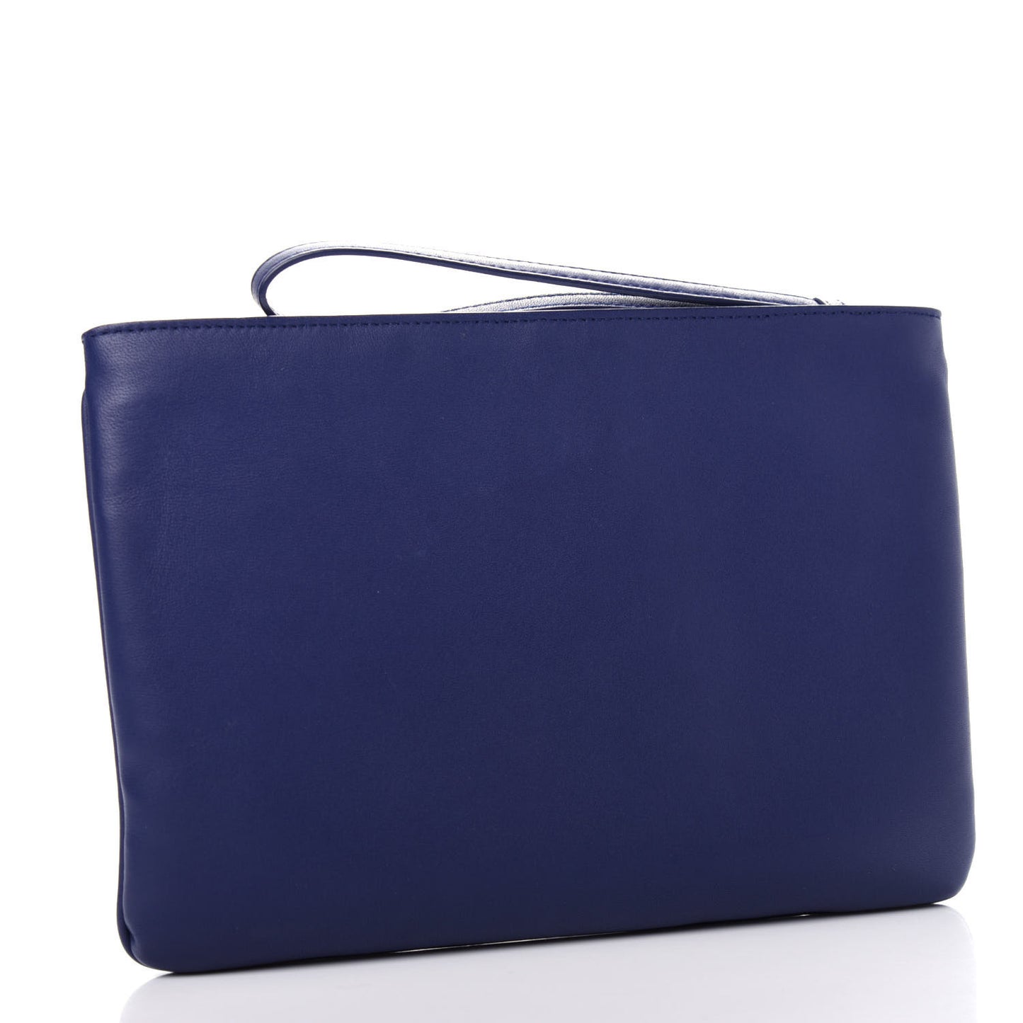 Nappa Intrecciato Zip Pouch Atlantic Black