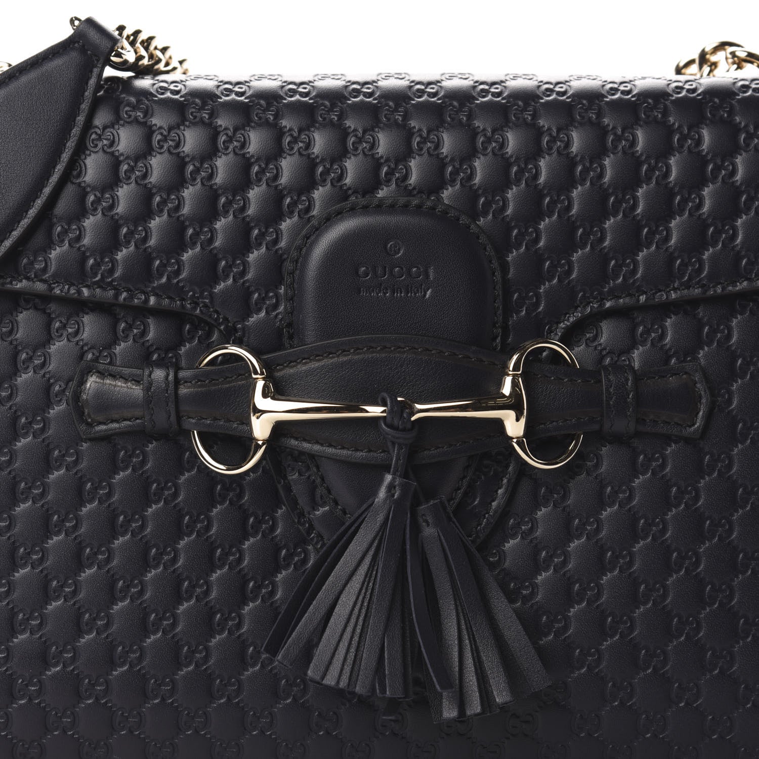 Gucci Soft Microguccissima Medium Emily Chain Shoulder Bag Blue 11 of 11