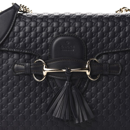 Gucci Soft Microguccissima Medium Emily Chain Shoulder Bag Blue 11 of 11