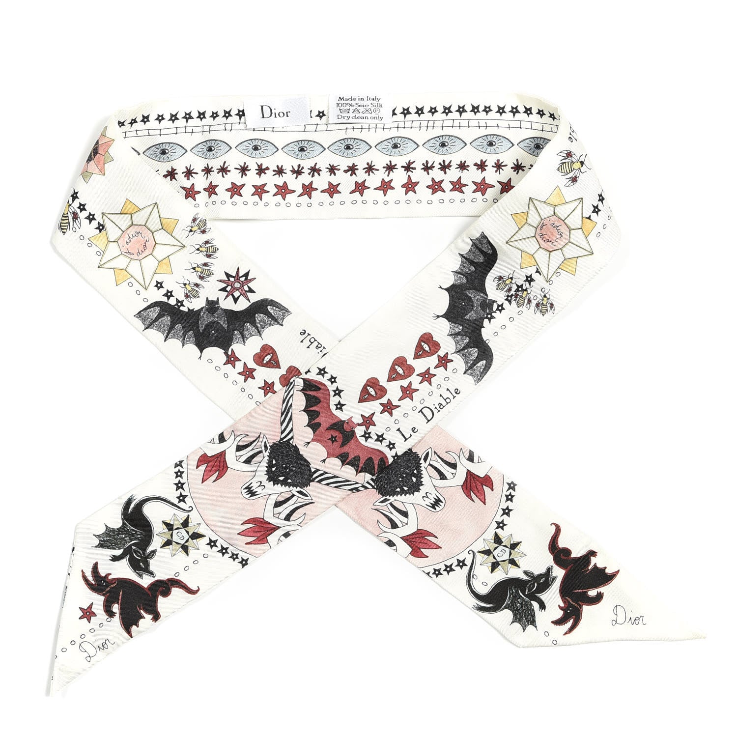 Christian Dior Silk Le Diable Mitzah Scarf 1 of 4