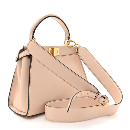 Fendi Nappa Flower Inlay Mini Peekaboo Iconic Satchel Poudre Sand Nuvola Multicolor 3 of 13