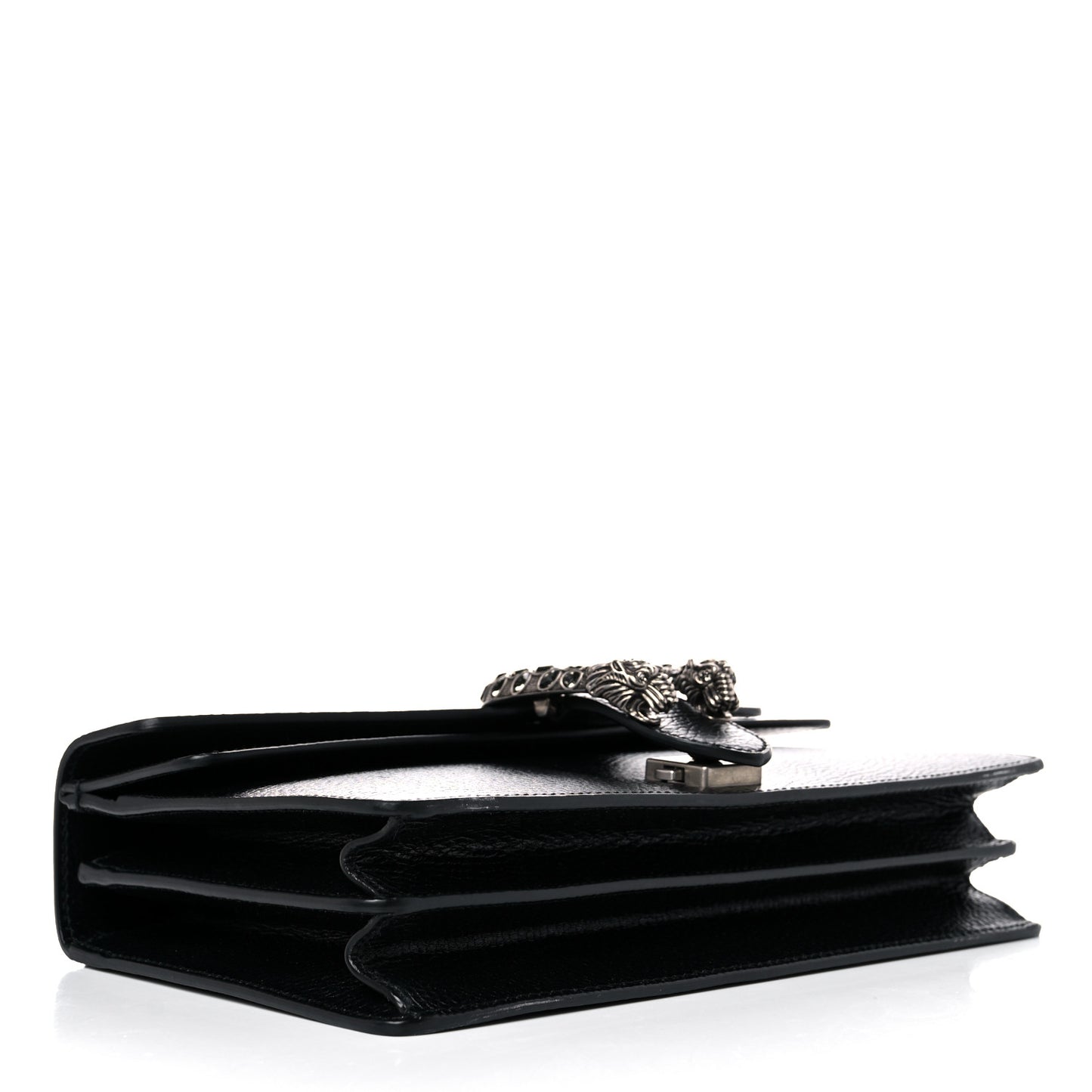 Pebbled Calfskin Small Dionysus Shoulder Bag Black