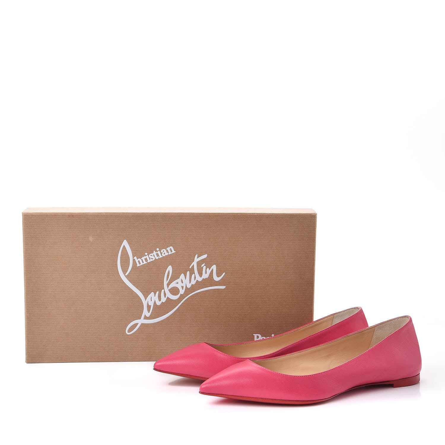 Christian Louboutin Shiny Nappa Ballalla Flats 37.5 Darling 10 of 10