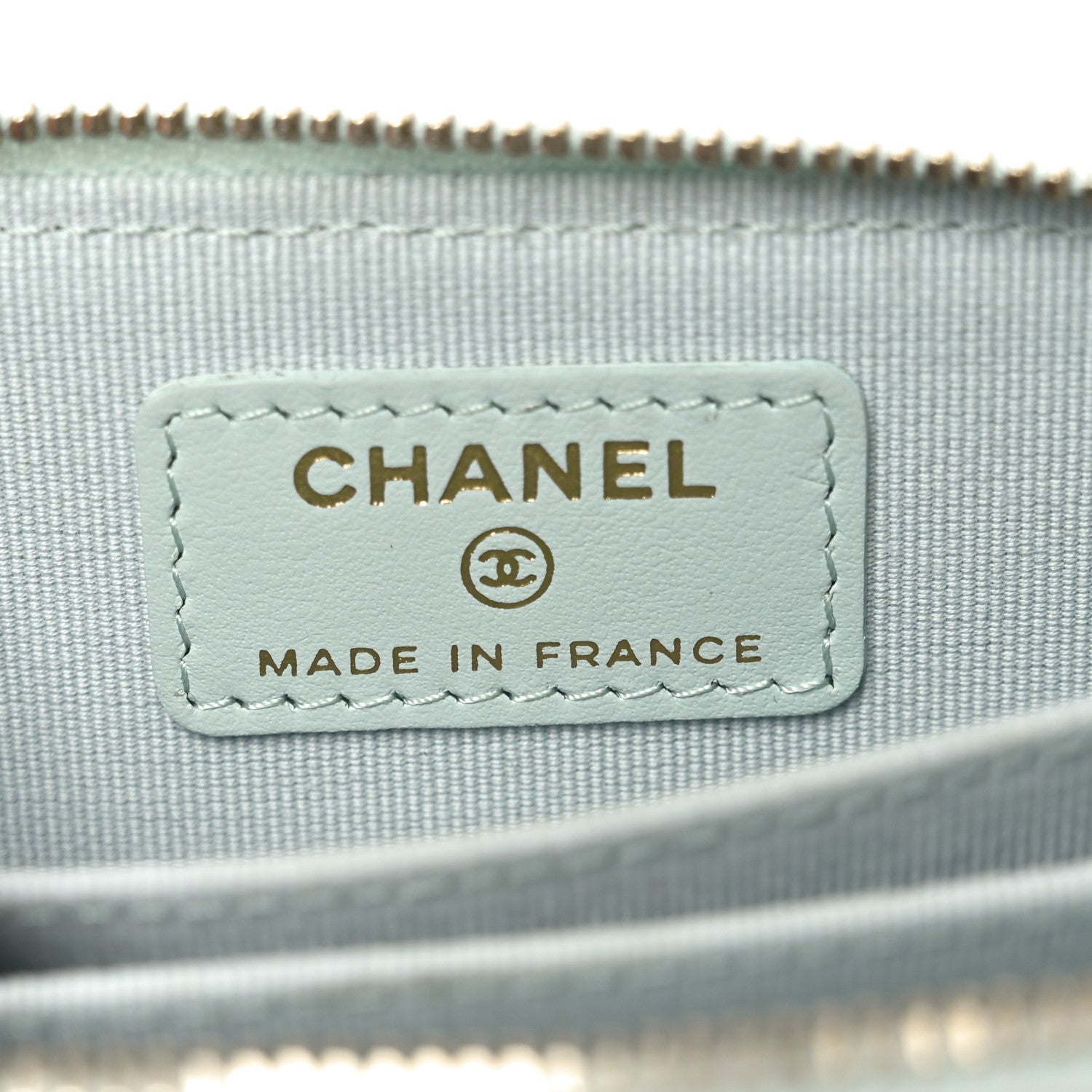 Chanel Caviar Quilted Zip Coin Purse Light Green 6 of 7