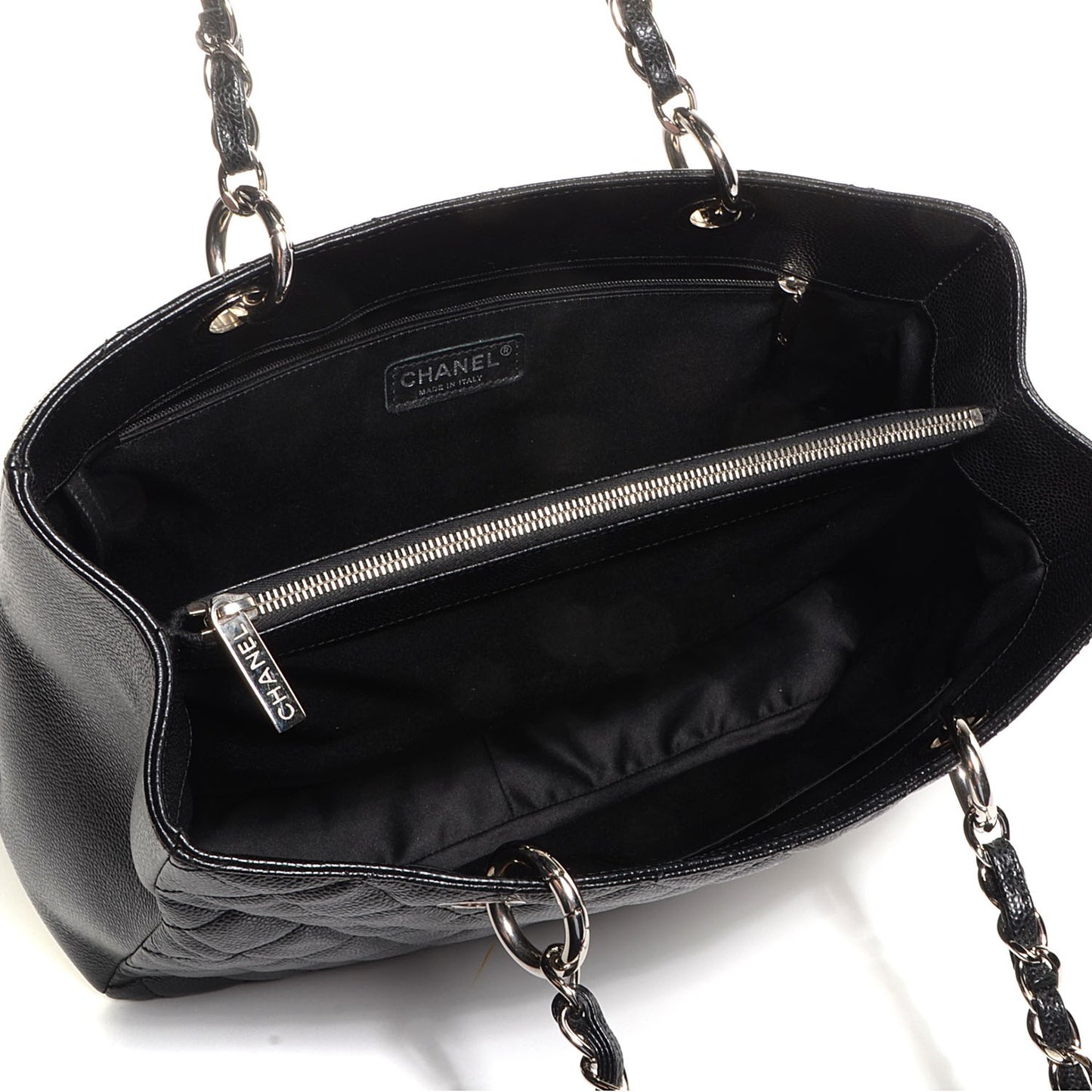 Caviar Quilted Grand Shopping Tote GST Black