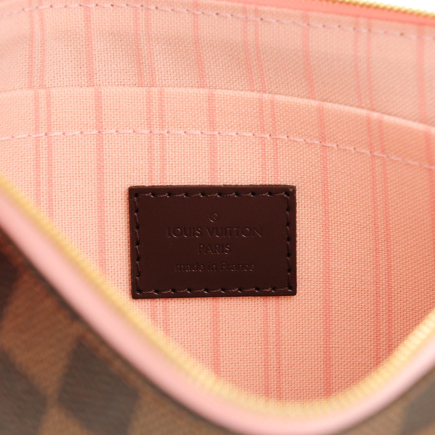 Louis Vuitton Damier Ebene Neverfull MM GM Pochette Rose Ballerine 6 of 7