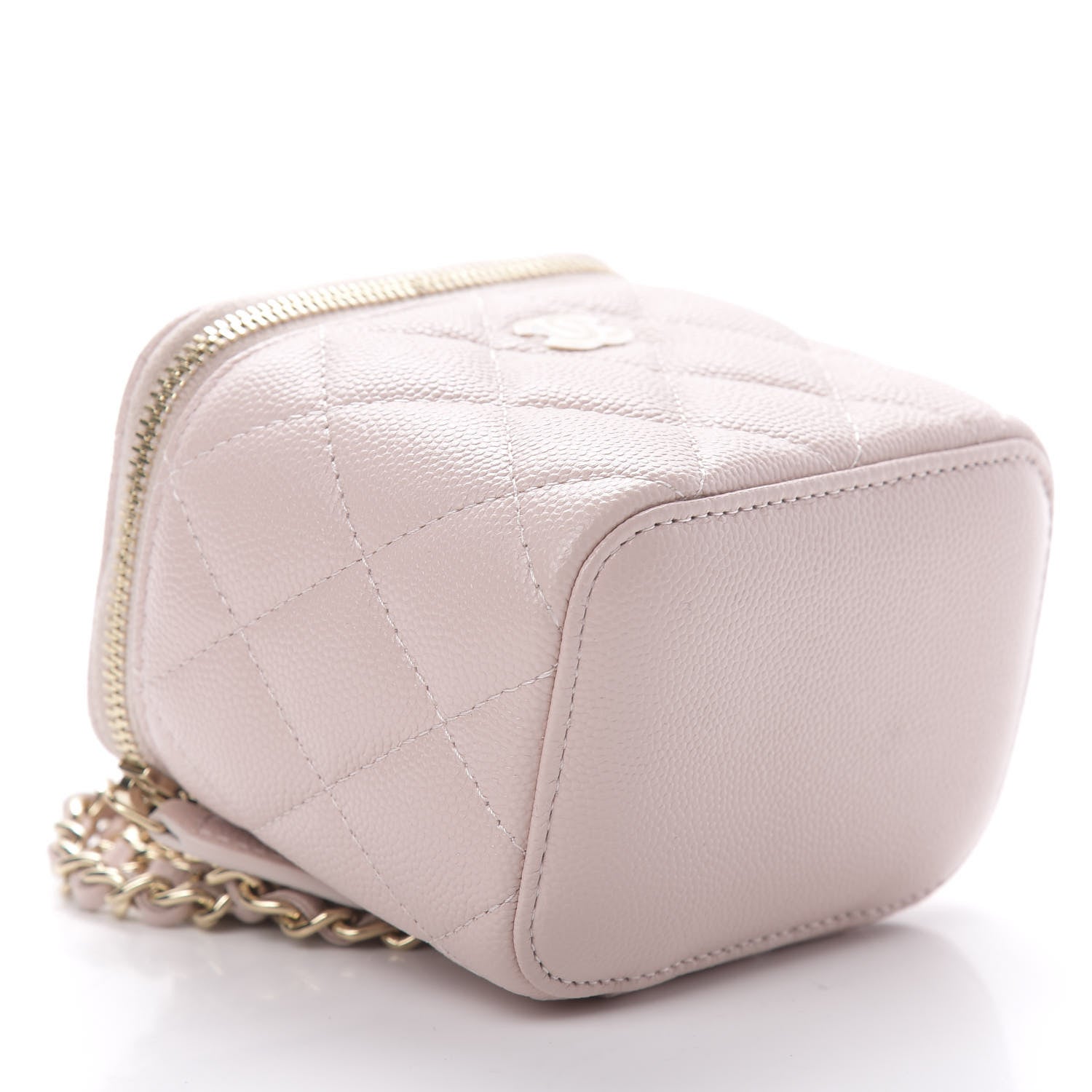 Chanel Caviar Quilted Mini Vanity Case With Chain Light Pink 4 of 11
