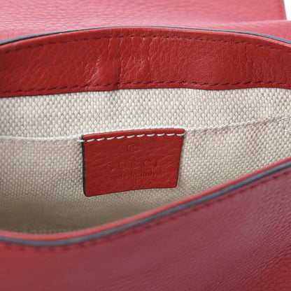 Gucci Pebbled Calfskin Small Soho Flap Crossbody Red 7 of 9