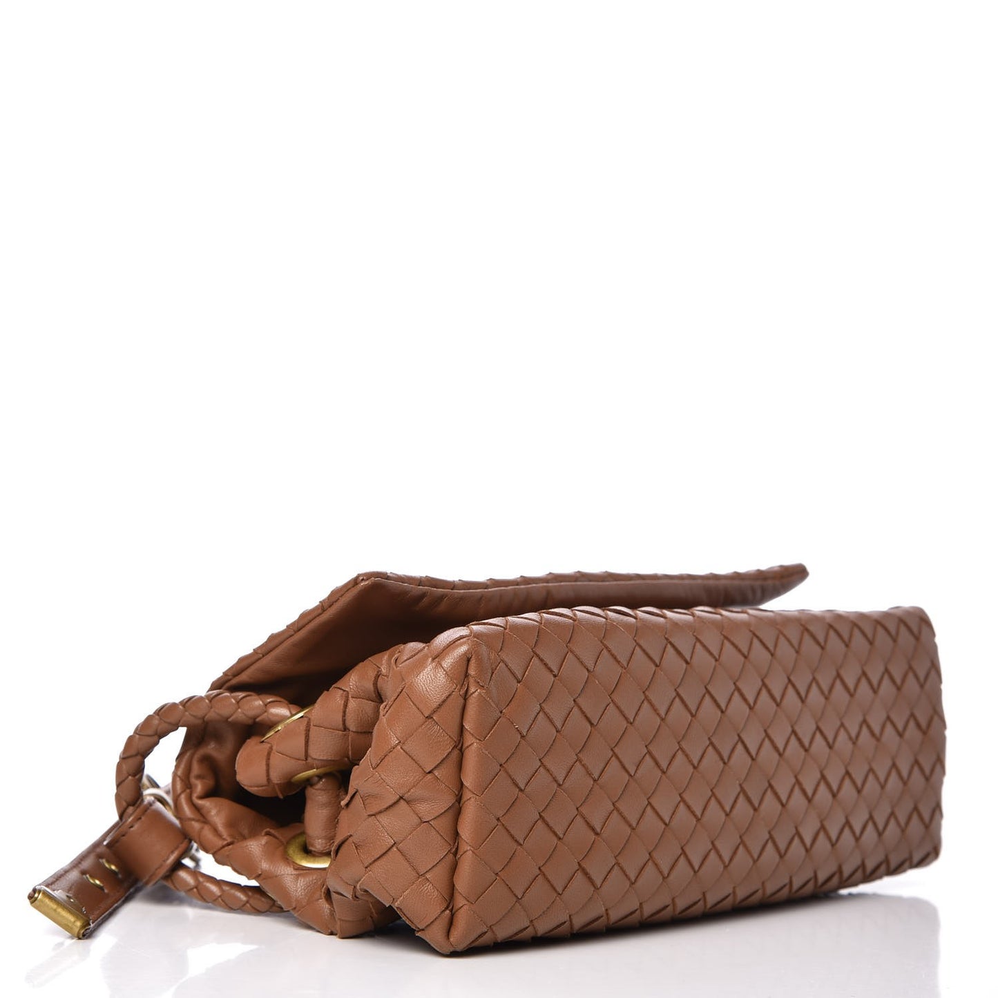 Nappa Intrecciato Messenger Crossbody Brown