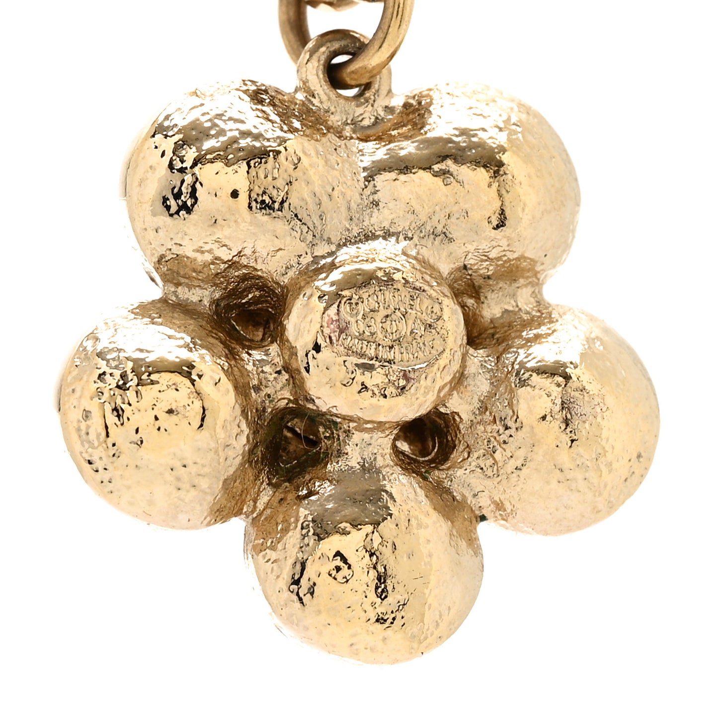 Crystal CC Flower Pendant Necklace Gold