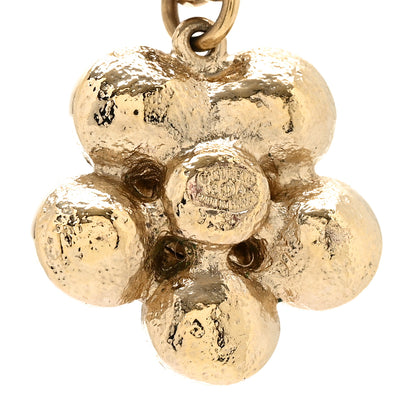 Chanel Crystal CC Flower Pendant Necklace Gold 5 of 6