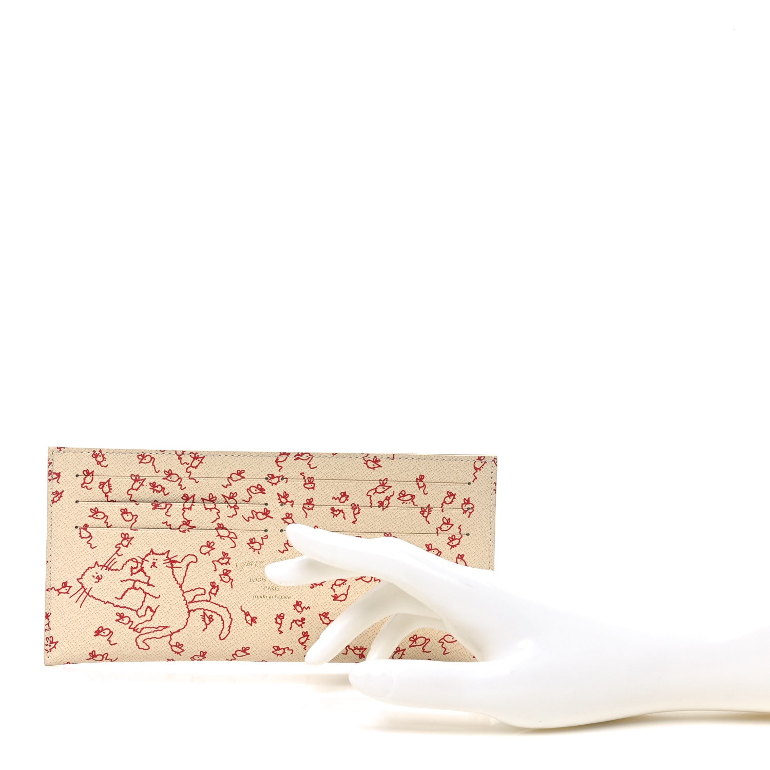 Louis Vuitton Calfskin Grace Coddington Kirigami Organizer On Chain Card Holder Insert Beige 2 of 6