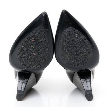 Saint Laurent Lambskin Niki 105 Pin Booties 36 Black 6 of 10