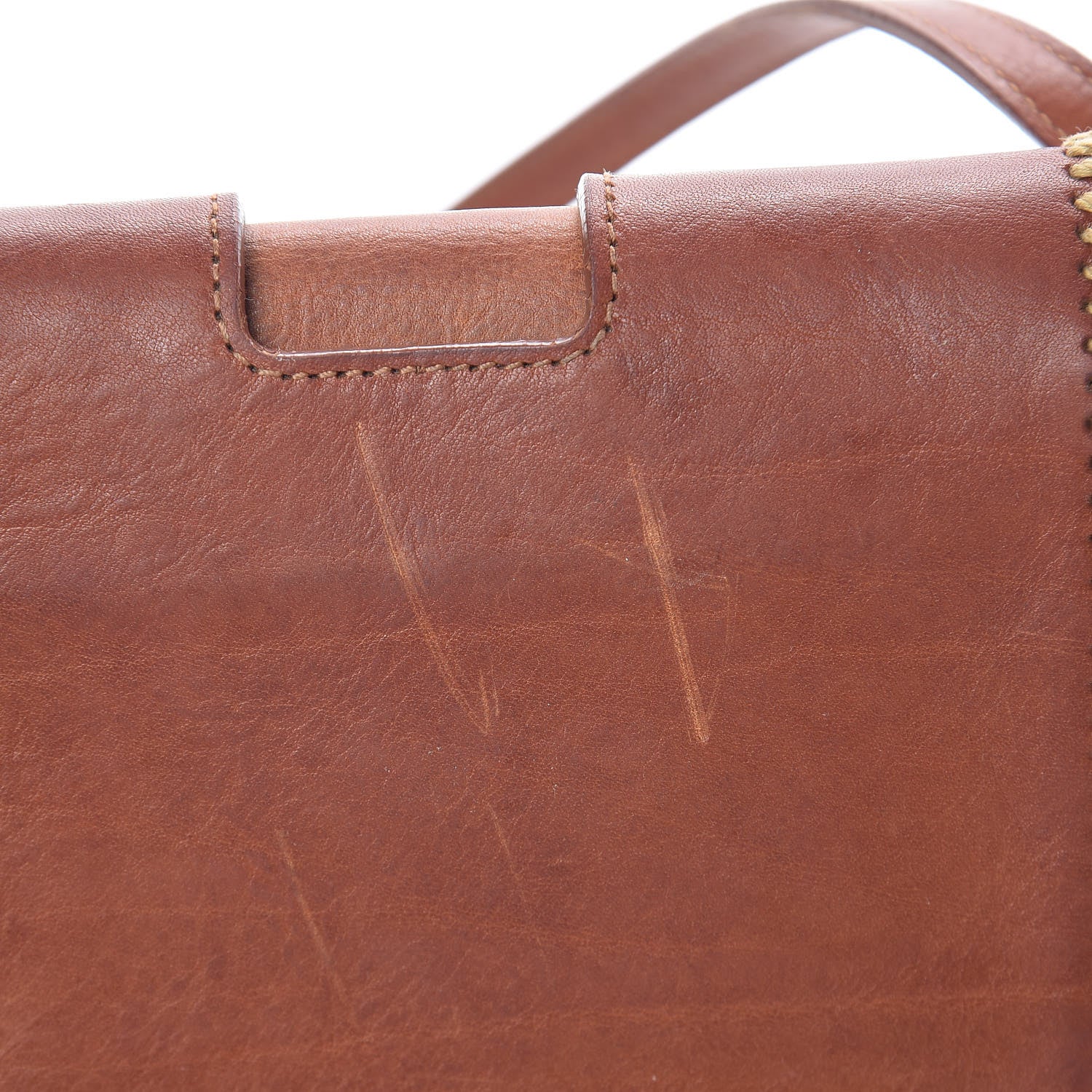 Saint Laurent Calfskin Whipstitch Toy Charlotte Messenger Bag Cognac 14 of 21