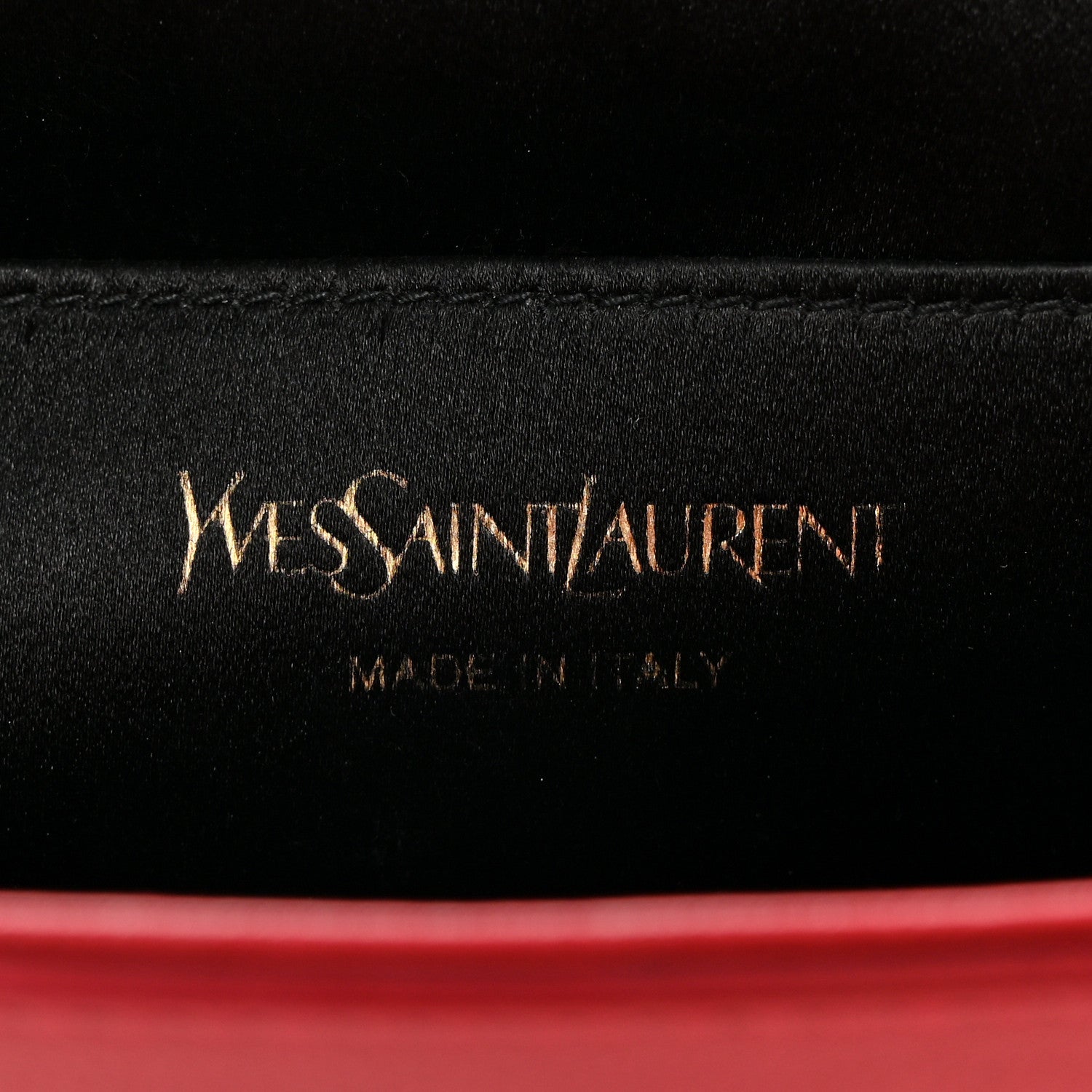 Saint Laurent Calfskin Monogram Large Belle De Jour Clutch Red 6 of 9