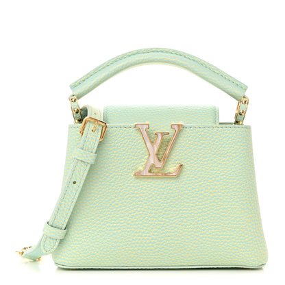 Louis Vuitton Taurillon Summer Stardust Mini Capucines Vert D'eau 1 of 10