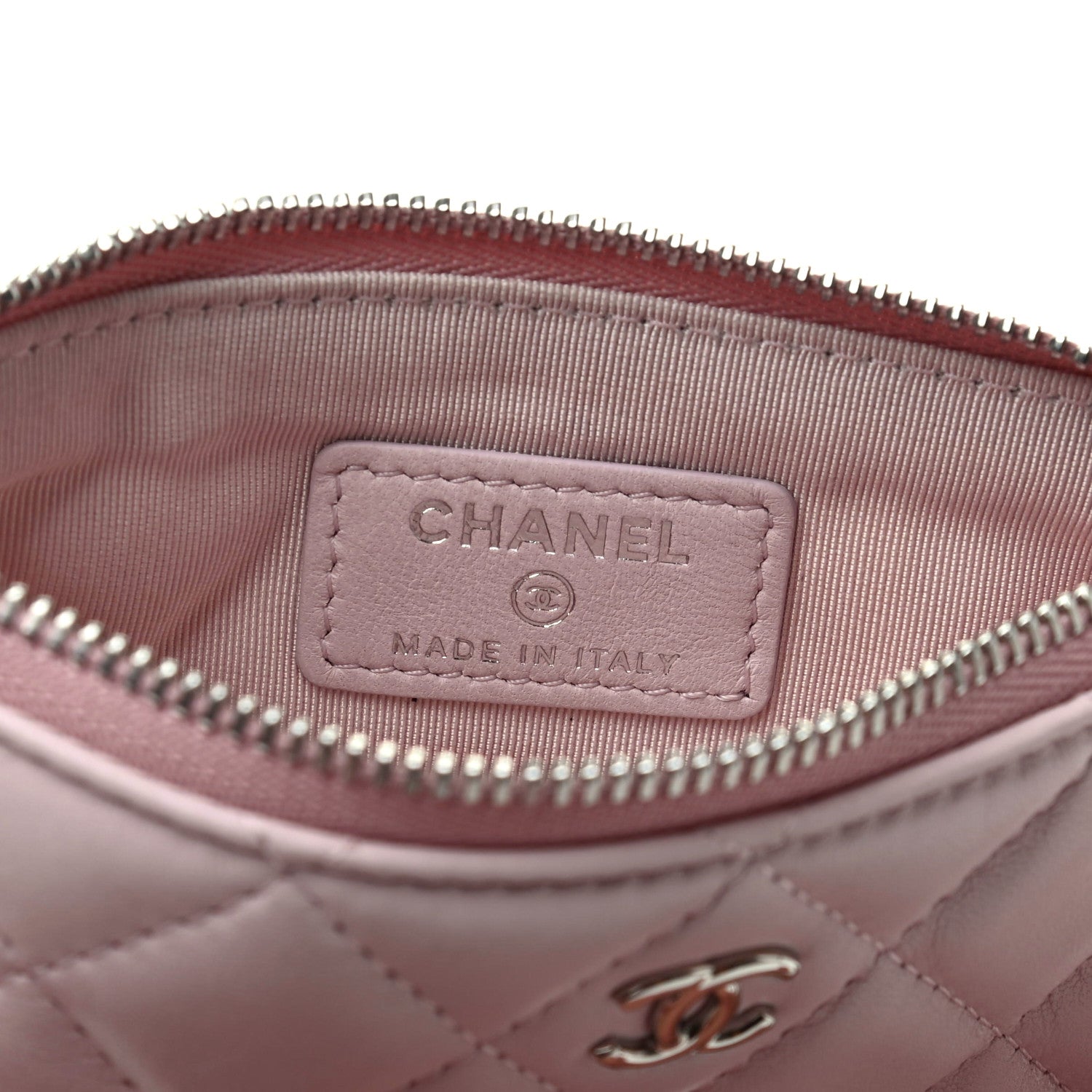 Chanel Lambskin Quilted Small Cosmetic Case Pink 6 of 8