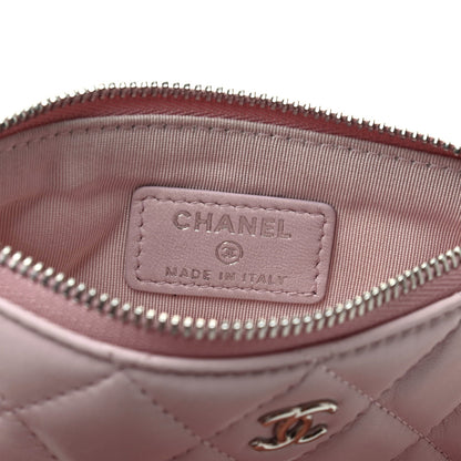 Chanel Lambskin Quilted Small Cosmetic Case Pink 6 of 8