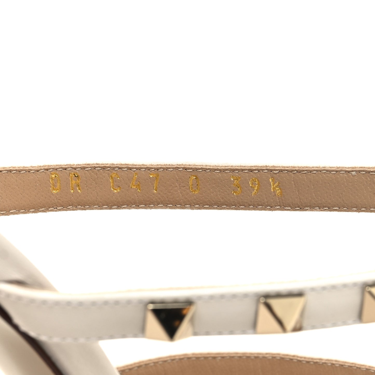 Calfskin Rockstud 60mm Caged Slide Sandals 39.5 Optic White