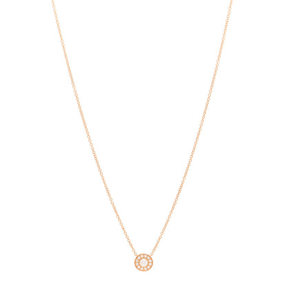 Tiffany 18K Rose Gold Diamond .16ctw Circlet Pendant Necklace 1 of 5