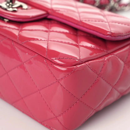 Chanel Patent Calfskin Quilted Mini Rectangular Flap Pink 8 of 16