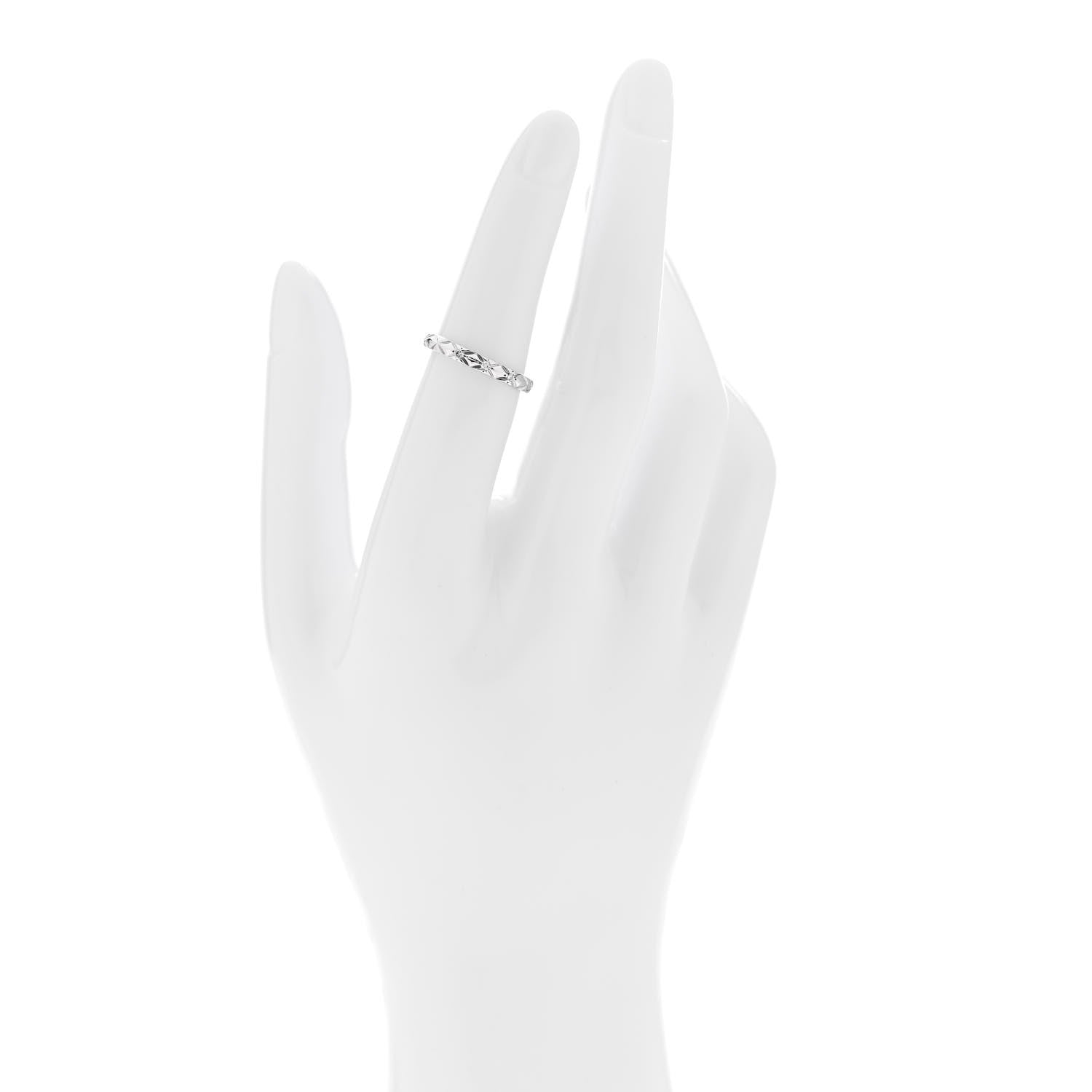 Chanel Platinum Diamond Mini Coco Crush Ring 51 5.75 2 of 6