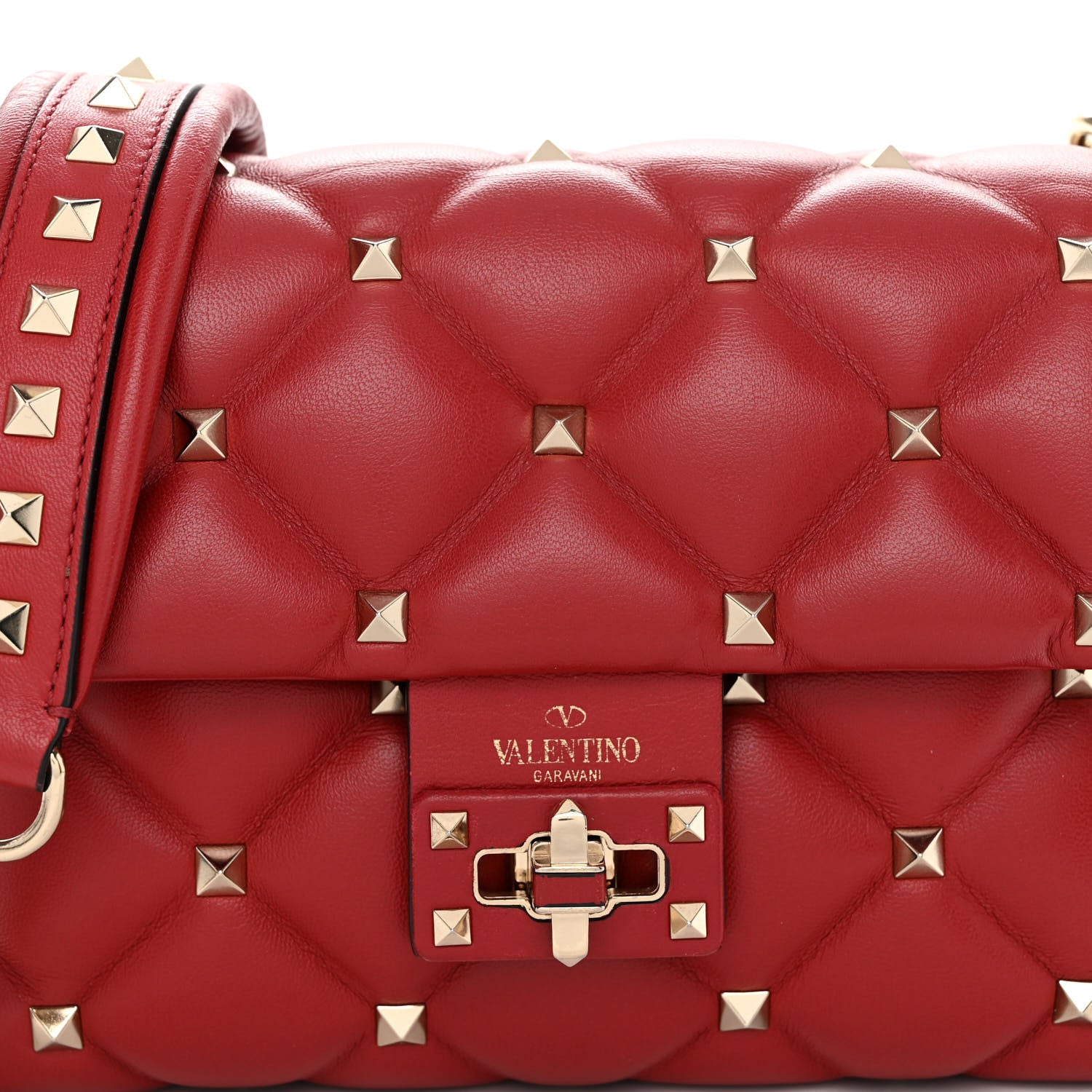 Valentino Garavani Nappa Small Candystud Crossbody Rosso Valentino 8 of 11