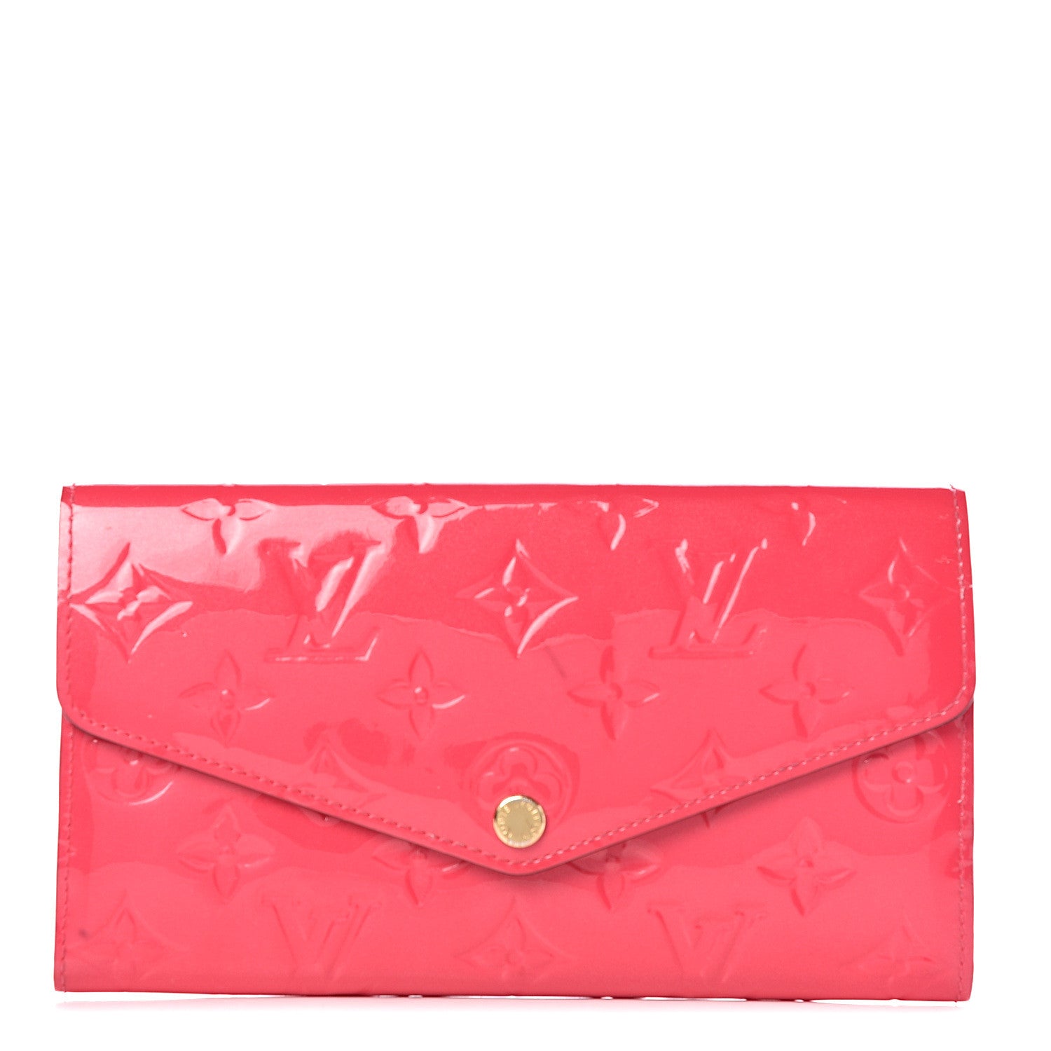 Louis Vuitton Vernis Sarah Wallet NM Rose Litchi 1 of 8