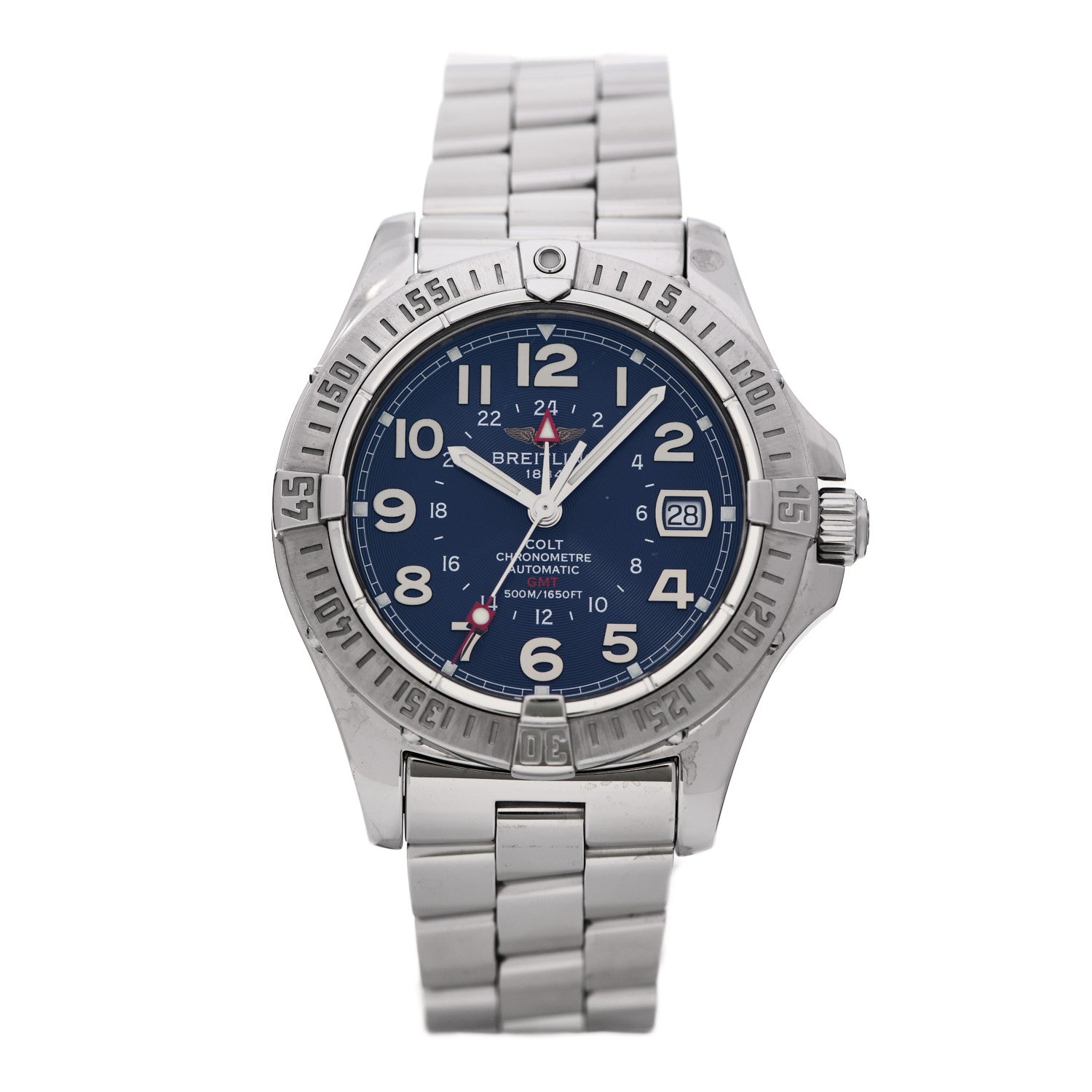Breitling Stainless Steel 38mm Colt Chronometre Automatic Watch Blue A32350 1 of 4