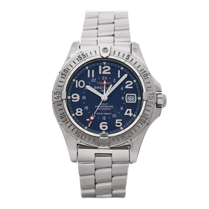 Breitling Stainless Steel 38mm Colt Chronometre Automatic Watch Blue A32350 1 of 4