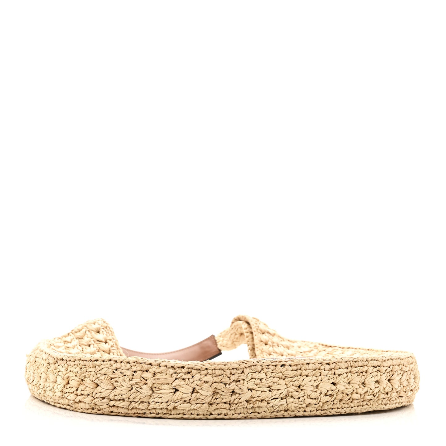 Raffia Calfskin Triomphe Panier Hobo Bag Natural Tan