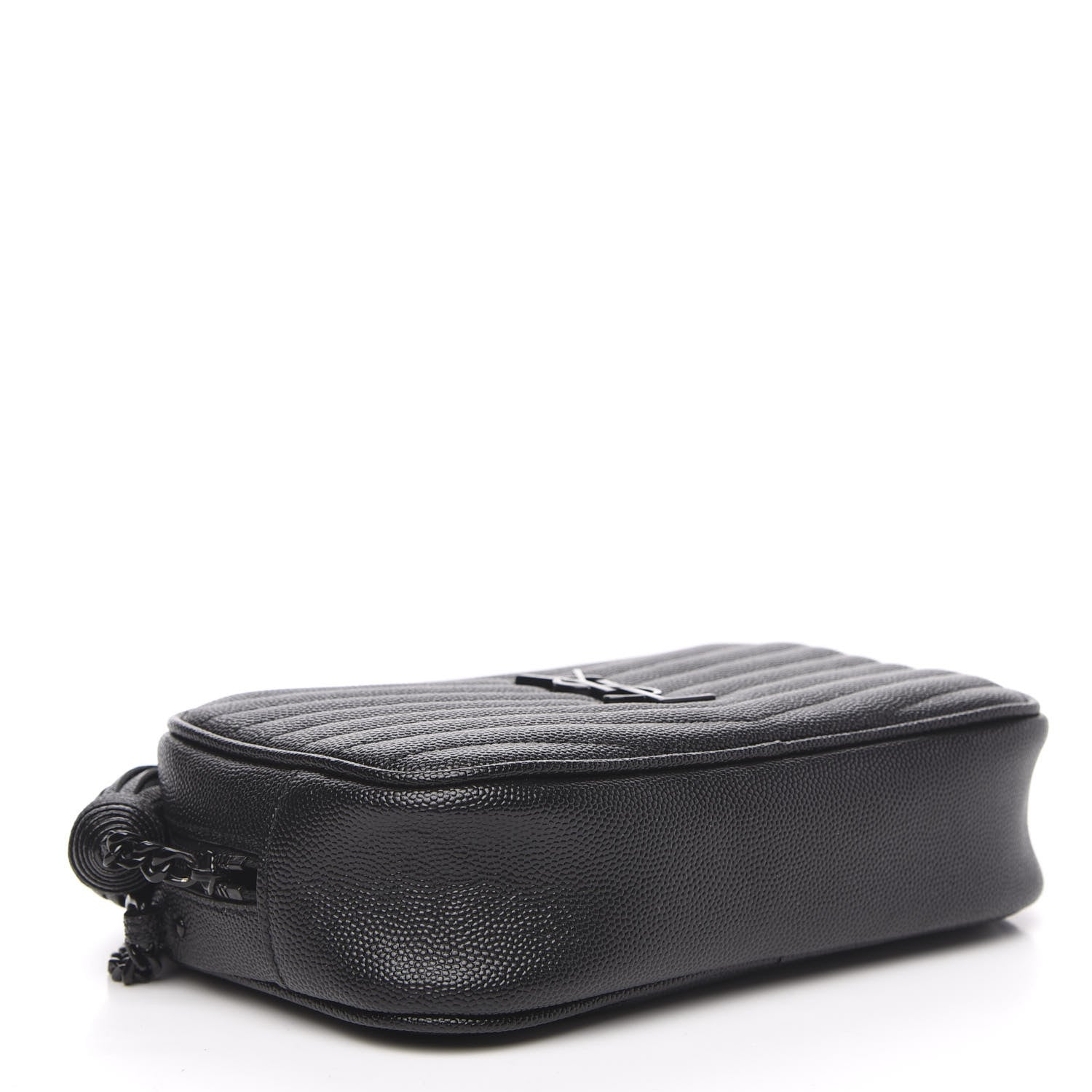 Saint Laurent Grain De Poudre Matelasse Monogram Mini Lou Camera Bag Black 4 of 11