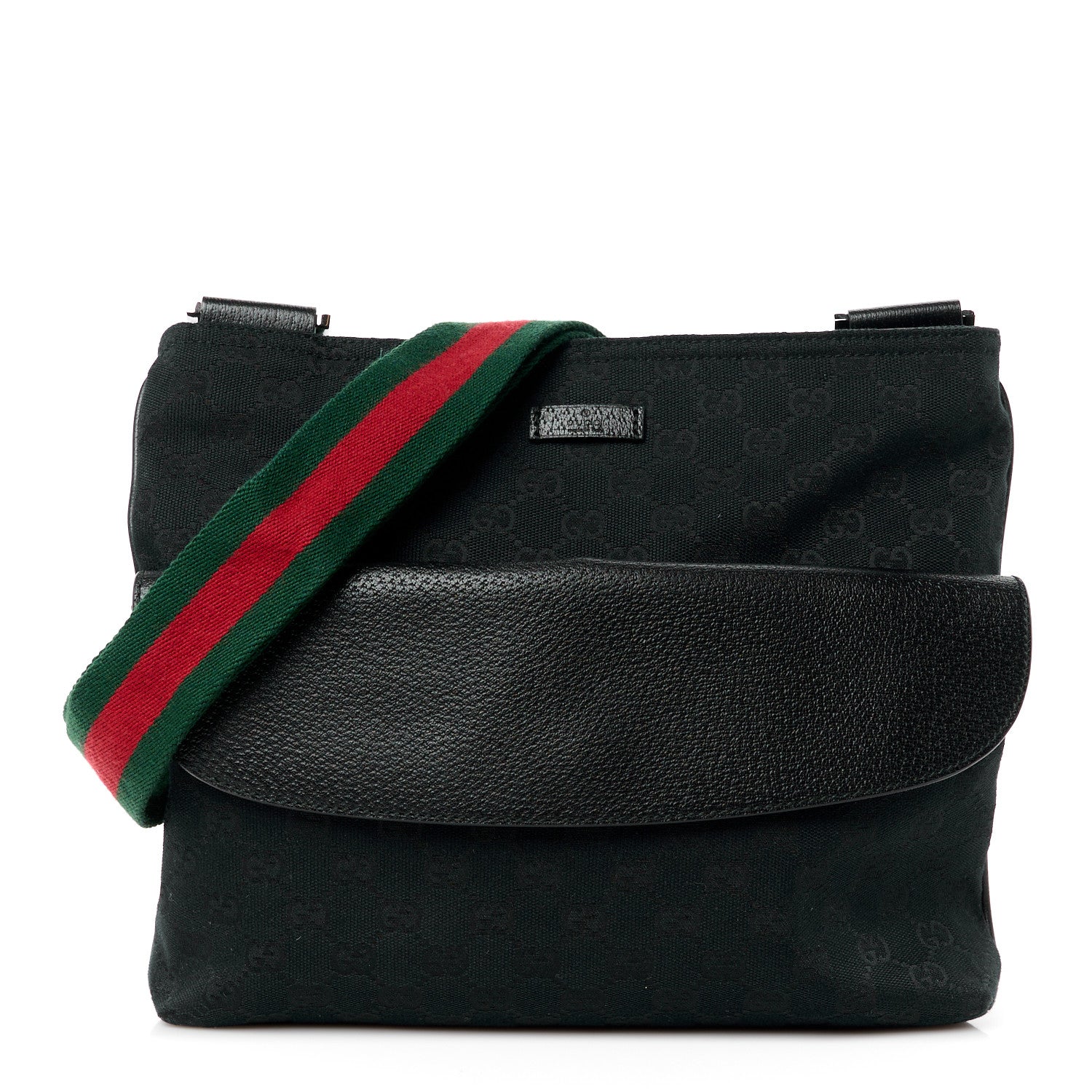 Gucci Monogram Signature Web Small Messenger Black 1 of 13