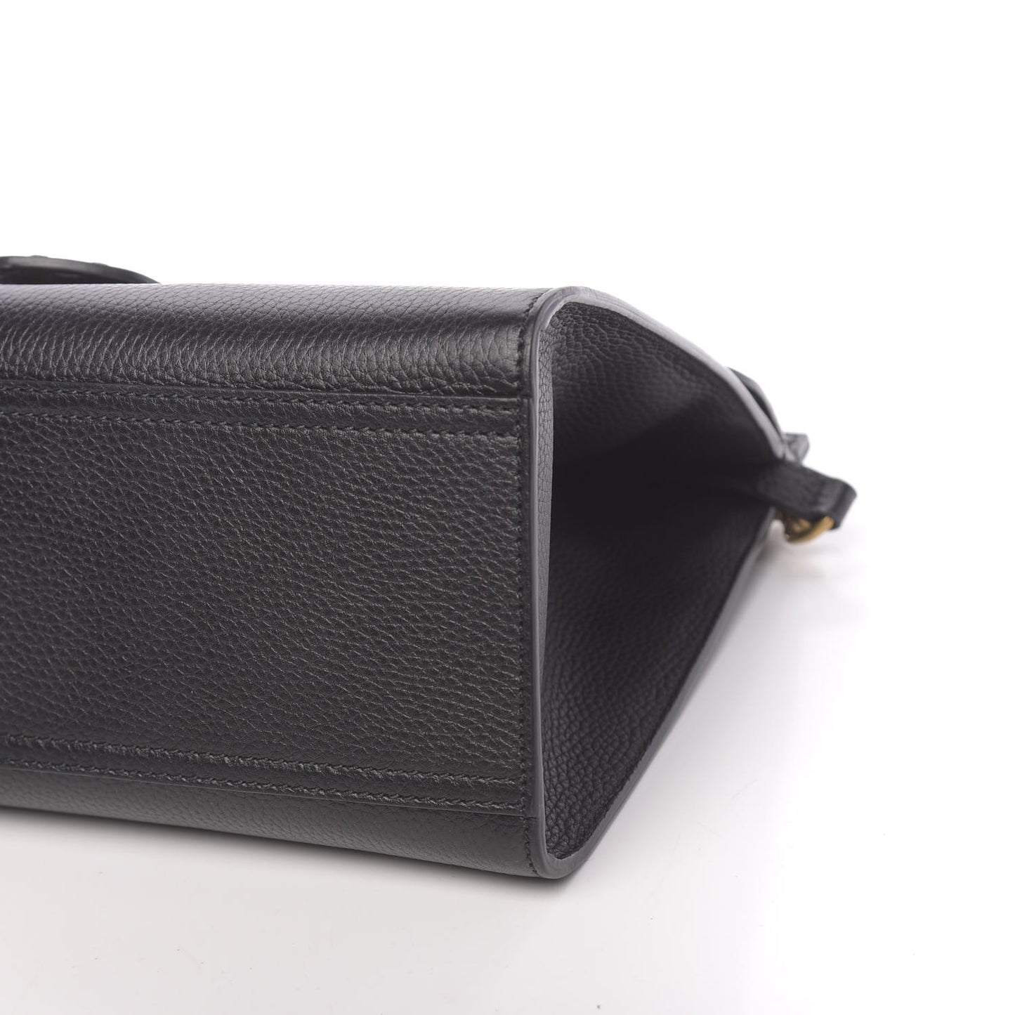 Calfskin Small GG Marmont Top Handle Bag Black
