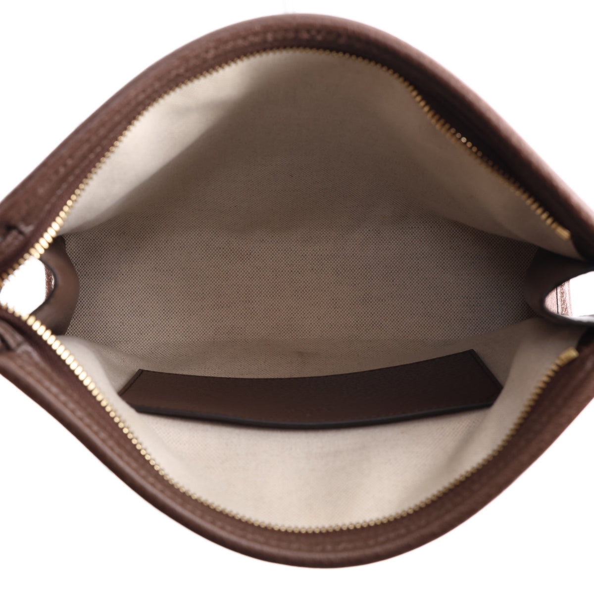 Monogram Jumbo GG Textured Dollar Calfskin Pouch Camel Ebony New Acero