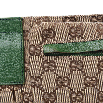 Gucci GG Monogram Web Double Pocket Belt Bag Green 5 of 7