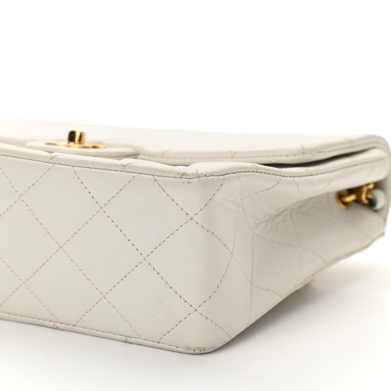 Chanel Lambskin Quilted Mini Square Flap White 9 of 9