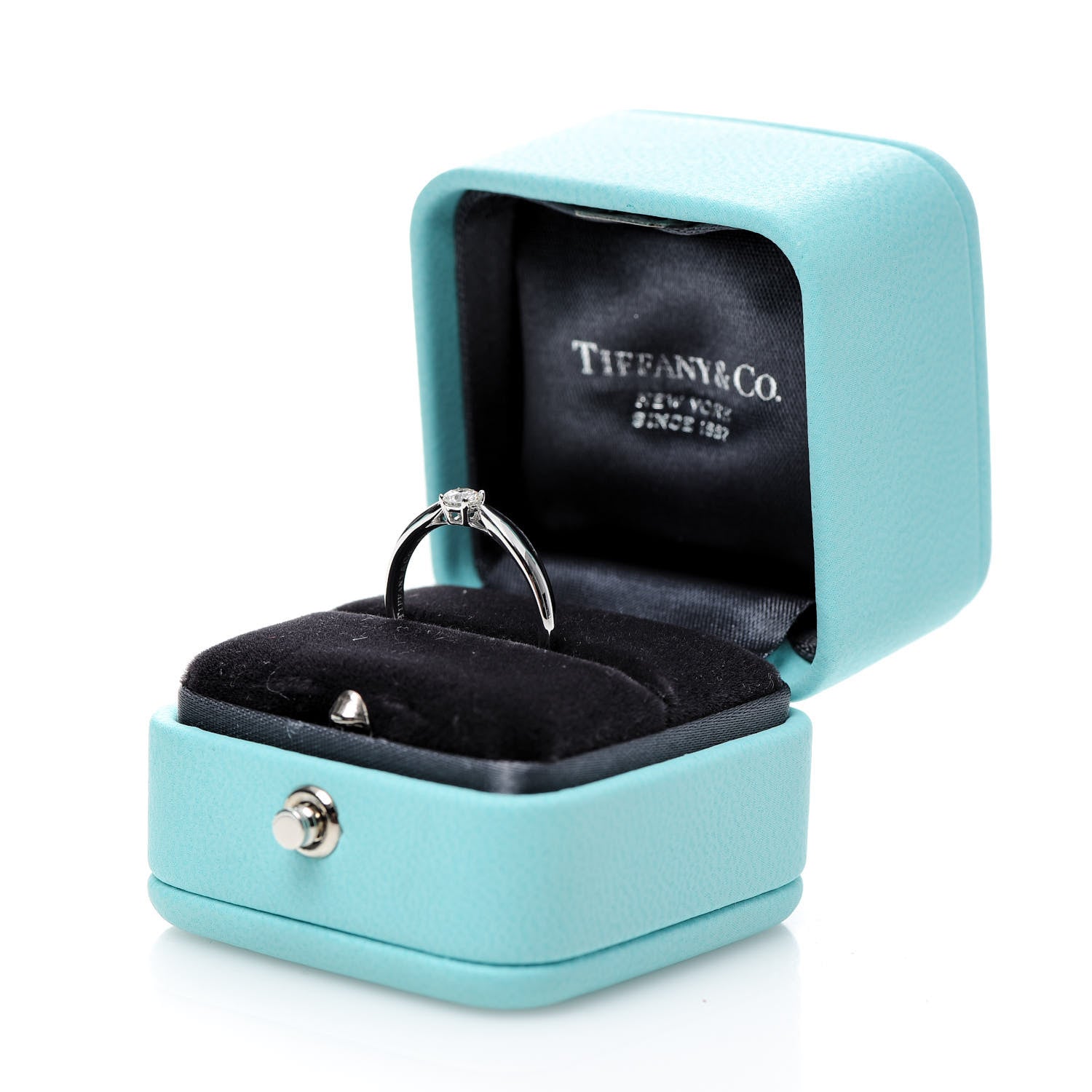 Tiffany Platinum Diamond .18ct Harmony Solitaire Engagement Ring 52 6 9 of 9