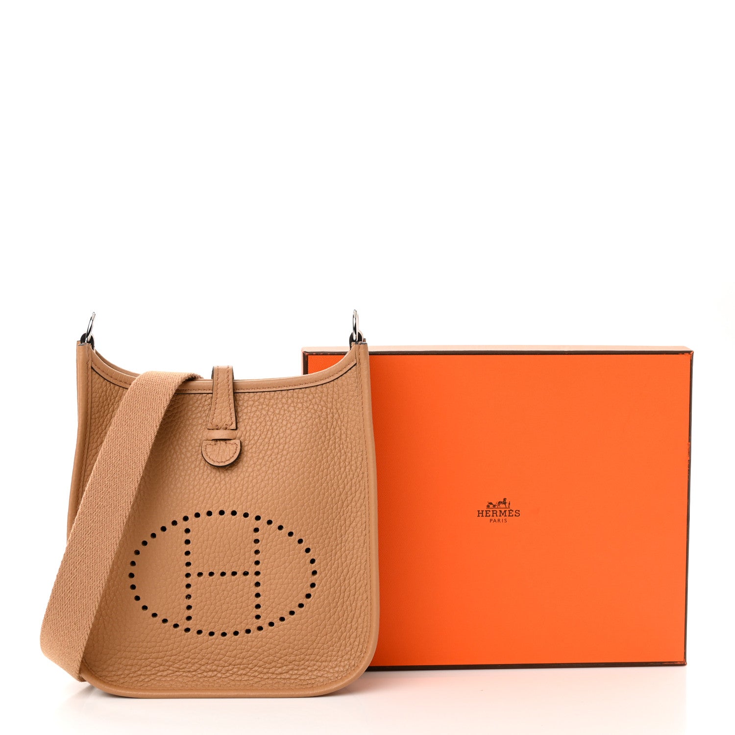 Hermes Taurillon Clemence Amazone Evelyne TPM Chai 11 of 11