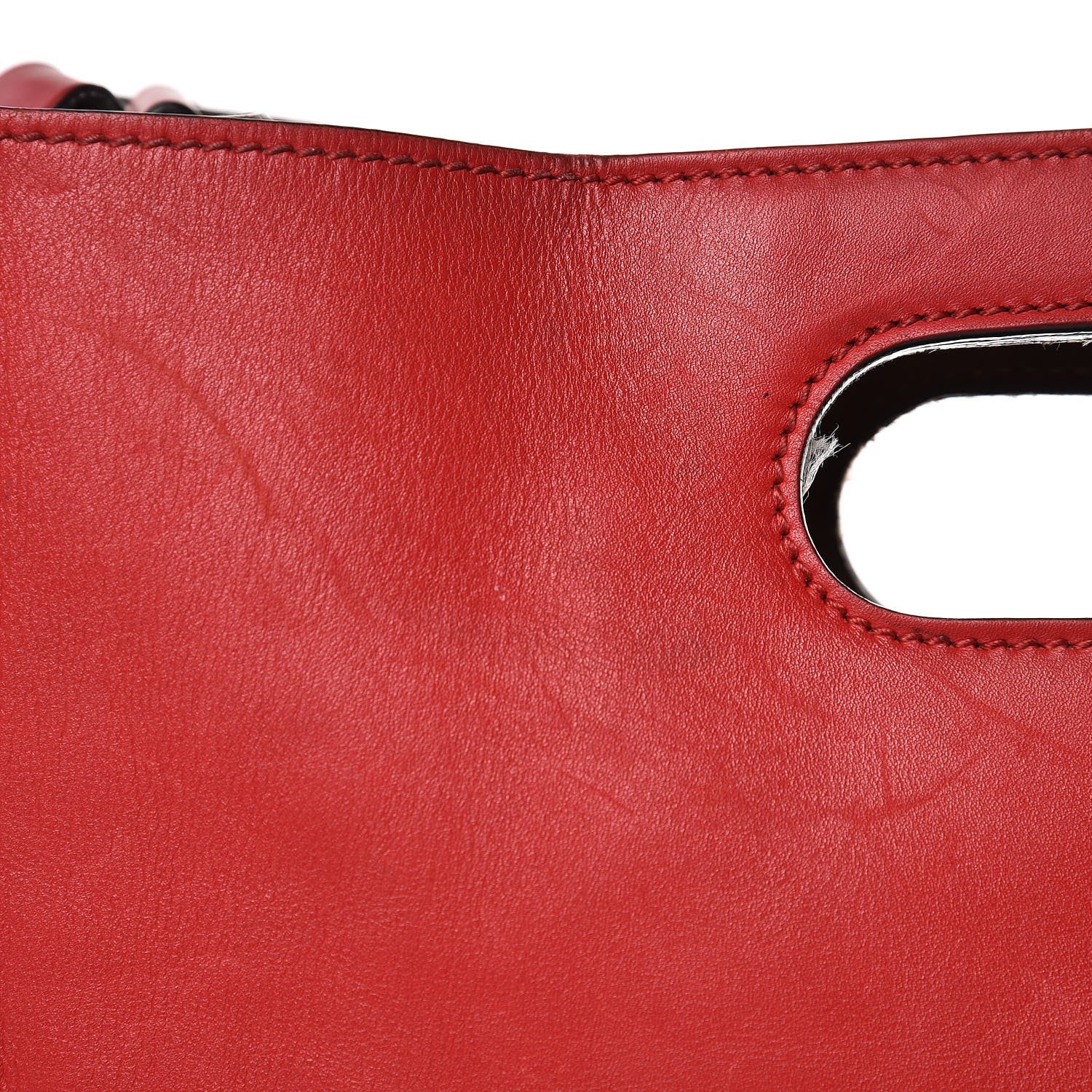 Gucci Calfskin Embossed Medium XL Tote Red 21 of 25