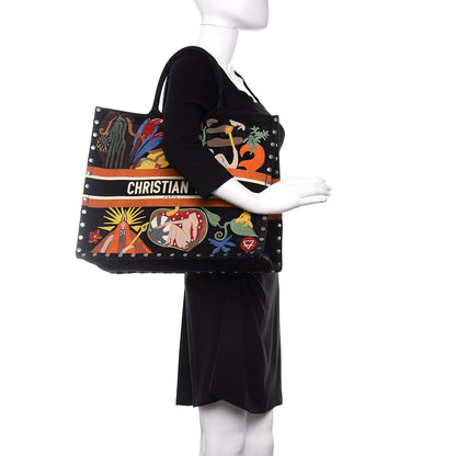 Christian Dior Suede Large La Terre Earth Book Tote Black 2 of 11