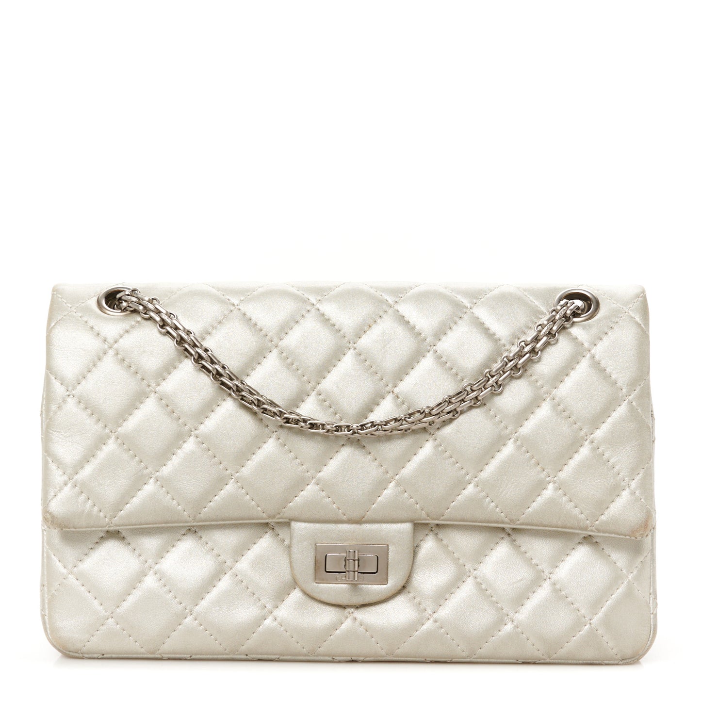 Metallic Lambskin Quilted 2.55 Reissue 226  Pale Gold