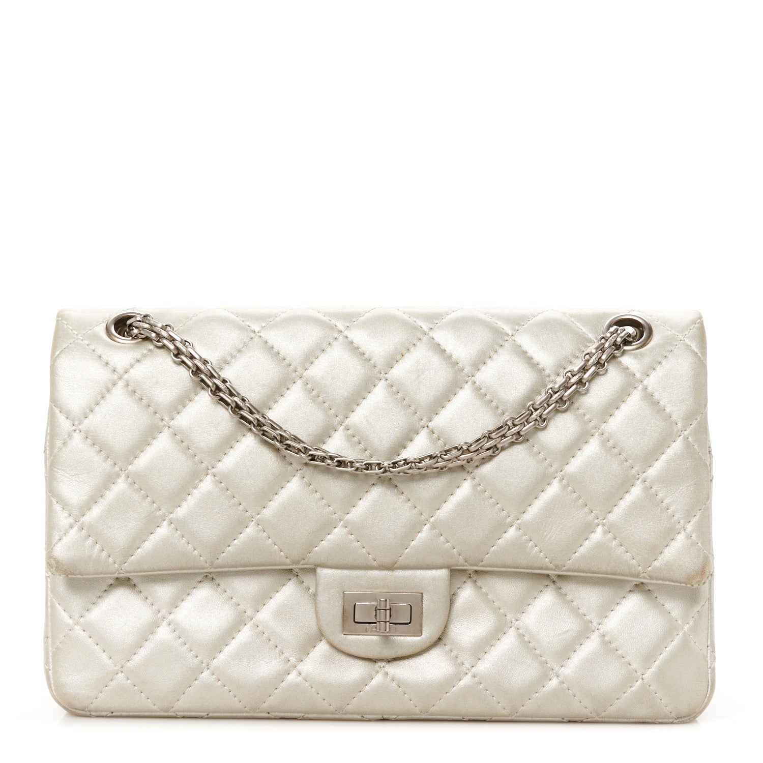 Chanel Metallic Lambskin Quilted 2.55 Reissue 226  Pale Gold 1 of 13