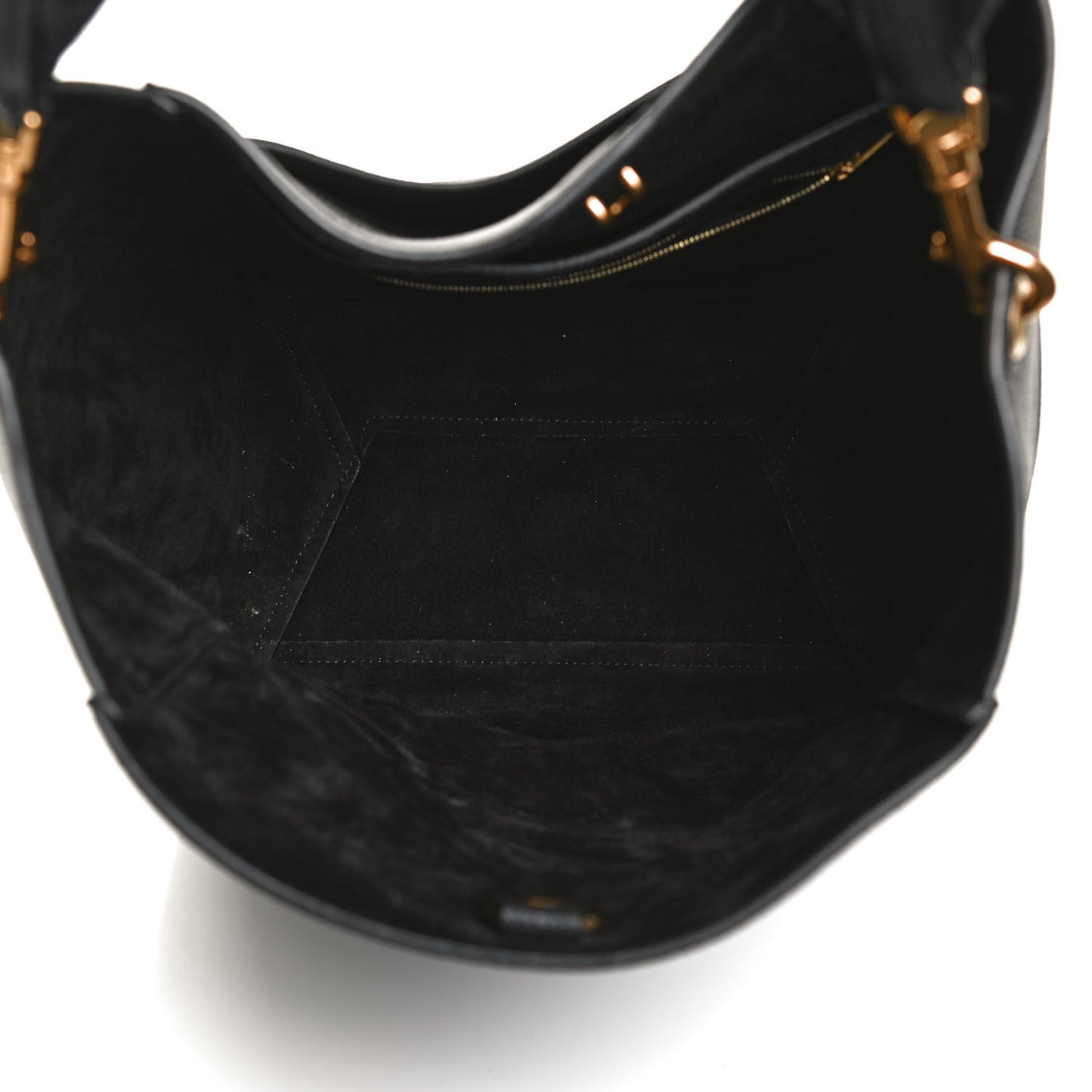 Goatskin Sangle Bucket Bag Black