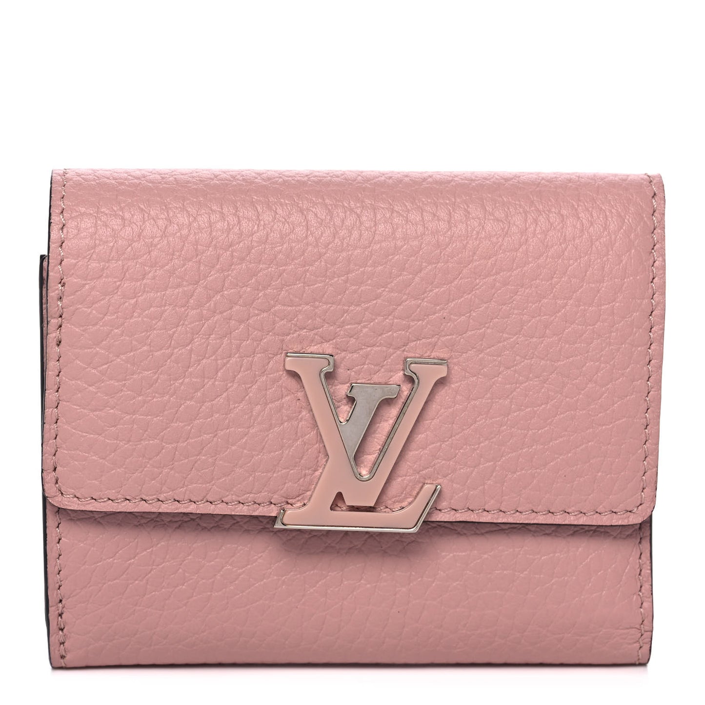 Taurillon Capucines Compact Wallet Magnolia
