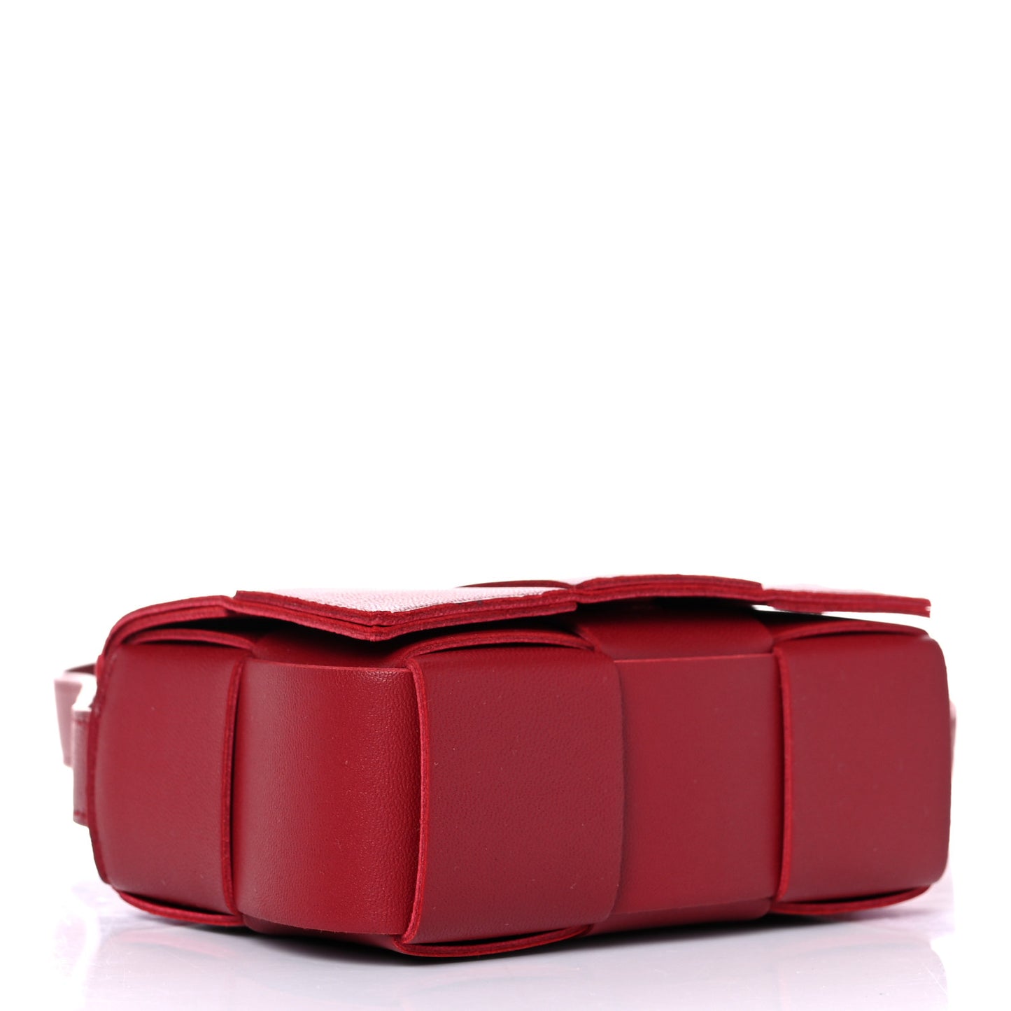 Lambskin Maxi Intrecciato Extra Mini Cassette Crossbody Bag Bordeaux