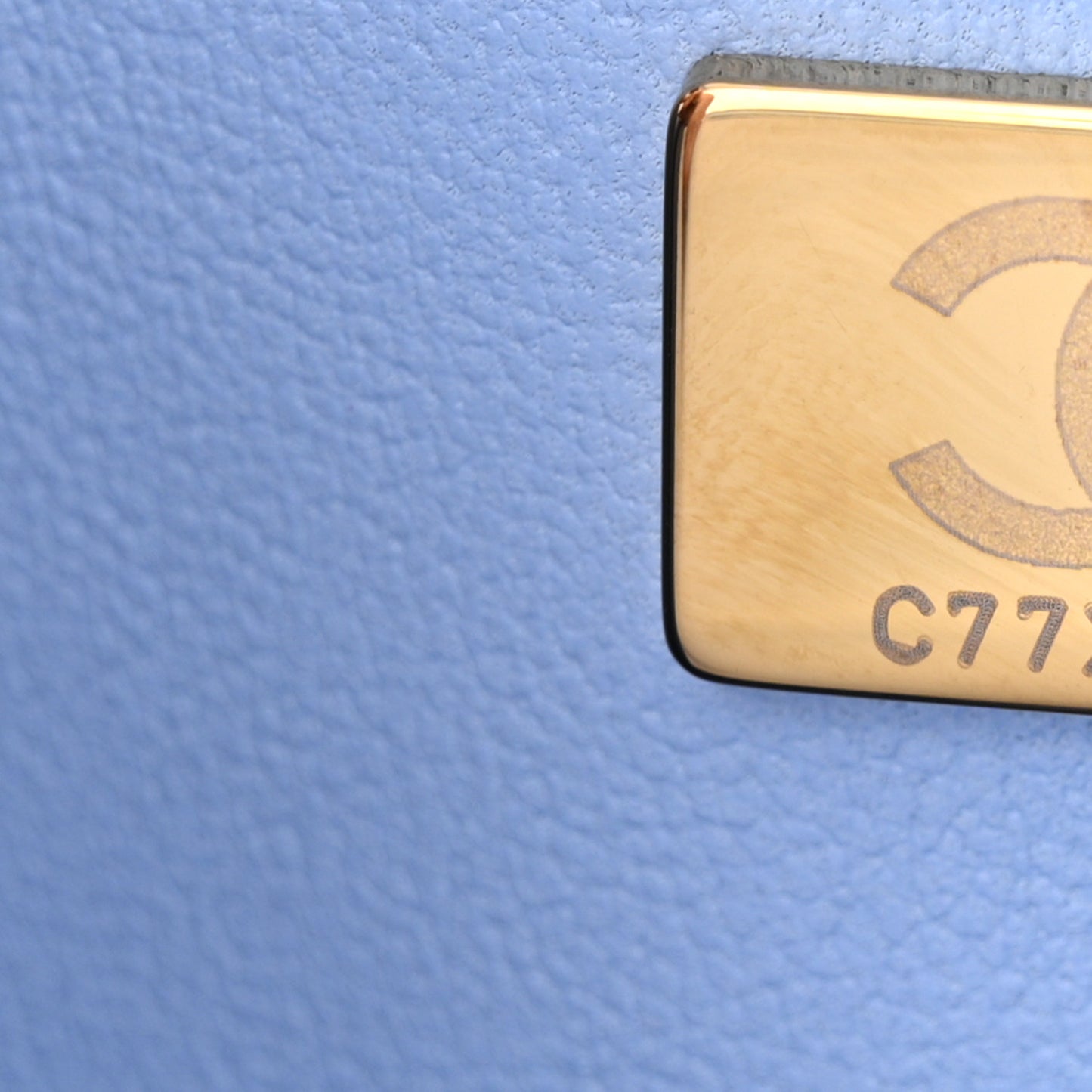 Caviar Quilted Maxi Double Flap Light Blue